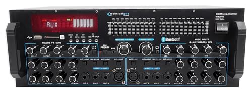 Technical Pro MM3000 Powered Bluetooth Microphone Mixer Amplifier Amp SD USB