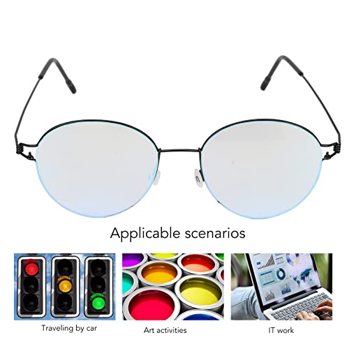 Óculos para daltonismo, óculos para daltonismo vermelho verde com estojo de óculos para uso interno