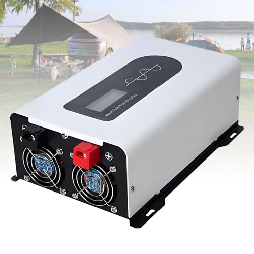 Image of DNEPEI 3500W Solar Hybrid Inverter, 12V/24V/48V/60V DC to 110V AC Split Phase, Pure Sine Wave Inverter with Parallel Capability, LCD Digital Display for Home Energy Storage Shed 2000W-60V