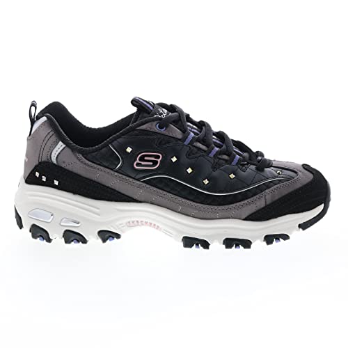 Skechers Women's D'Lites Biggest Fan Sneaker, Black/White, Size 5 Wide
