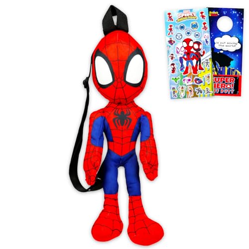 Mini mochila do Homem-Aranha para meninos, crianças – Pacote com mochila pequena de tecido icônico de 30,5 cm, mais | Bolsa Homem-Aranha para pré-escola, creche, jardim de infância