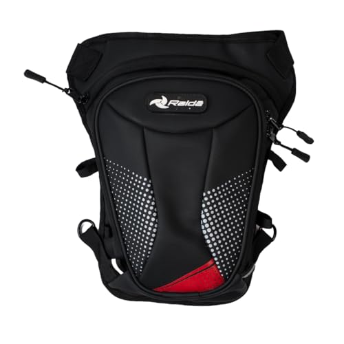 Image of Raida Compass Motorcycle Thigh Bag | 5L EVA Semi-Hard Shell Riding Bag | Convertible Thigh to Tank Bag with Magnets | 1000D Heavy-Duty Fabric, YKK Zippers | Ideal for Daily Commute & Touring
