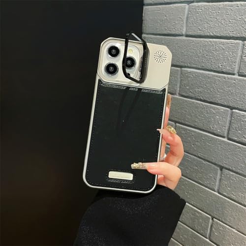 Étui de protection en cuir mat iPhone 15 Pro Max idéal pour le bureau