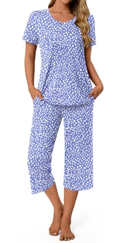 Ensemble de pyjama pour femme grande taille syoss avec tunique col en V et pantacourt