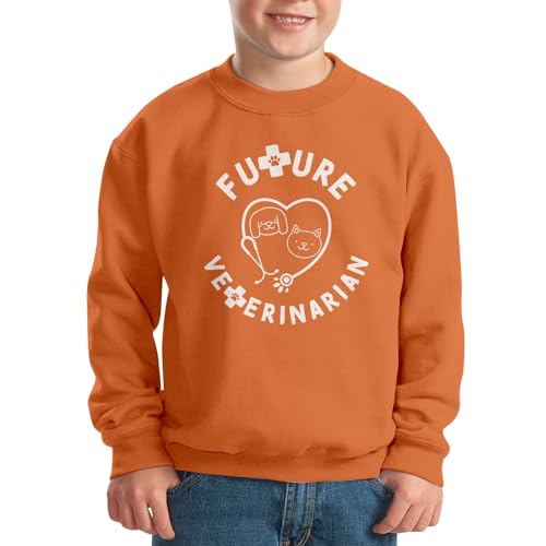 Sweatshirt enfant future vétérinaire pull métier animaux santé en coton - 2