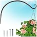 Gray Bunny GB-6820 Hand Forged Curved Hook, 14 Inch, Black, for Bird Feeders, Planters, Lanterns, Wind Chimes, As Wall Brackets and More!