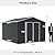 UDPATIO Outdoor Storage Shed 10x12 FT, Outside Sheds & Outdoor Storage Metal Galvanized Steel Yard, Patio, Lawn, Tool Shed with Lockable Door for Can, Bike, Lawnmower, Generator,Dark Grey