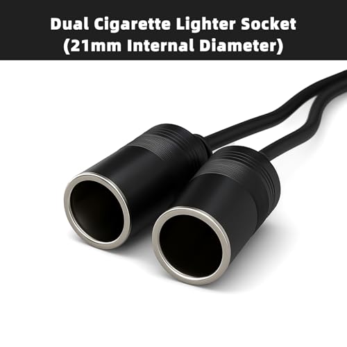 Image of Cliff Top DIN Dual Cigarette Lighter Adapter Compatible with BMW Triumph | 12V /24V dual socket, Hella DIN /Powerlet plug, cigarette lighter outlet, compatible with BMW Triumph motorcycles, accessories
