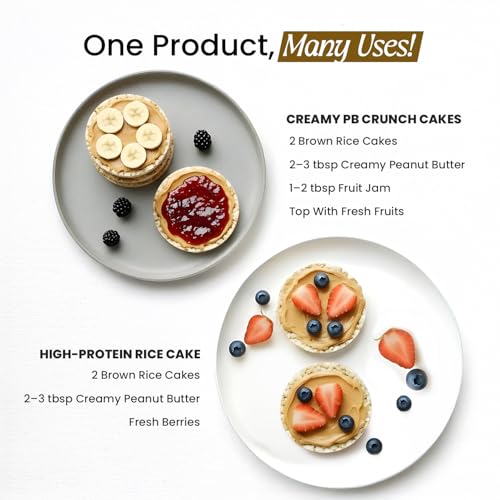 Image of Pintola Organic Brown Rice Cake All Natural Unsalted (130g x 4) | Gluten-Free Snack | 9 Wholegrains | Low Fat | 30 Calories per Cake | Soy & Yeast Free | Healthy Snack for Weight Loss (Pack of 2)