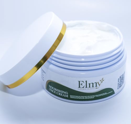 Elmy Natural Beauty Face Cream - Hydrating Moisturizer with Shea Butter, Cocoa Butter & Vitamin E - Natural Anti-Aging for Dry Sensitive Skin - 4oz — view 3