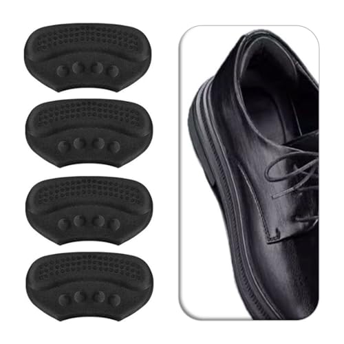 VivoFoot 4 PC Heel Grips Heel Pads & Inserts for Too Big Shoes (Black 6mm)
