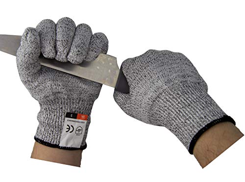 Dasenrui Safe Cut Resistant Gloves, Food Grade Level 5 Protection, Safety Cutting Gloves for Kitchen (Extra Large),for wood carving, cut proof gloves
