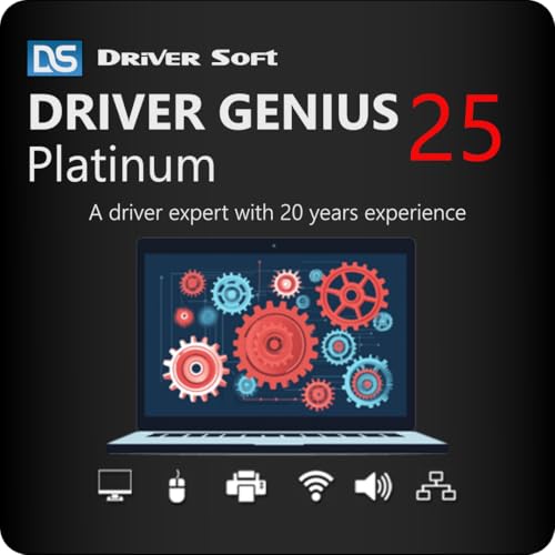 Driver Genius 25 Platinum - Automatic driver updates & PC optimization for Windows PCs | Platinum | 3 Devices | 1 User | 1 Year | PC Activation Code by email