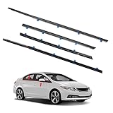 KAFKOF Window Molding Trim Seal for Honda Civic 2012-2015 Accessories, Outer Door Black Rubber Weather Stripping Belt, Replacement 72450-TR0-A01 (4PCS)