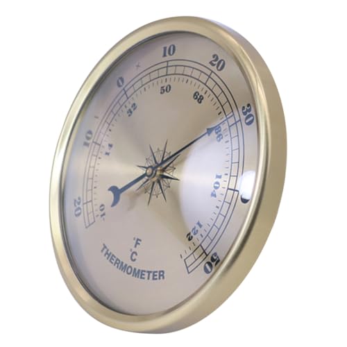 AUTSUPPL Thermometer for House Indoor Digital Thermometer Outdoor Large Numbers Easy to Read Metal for Garden