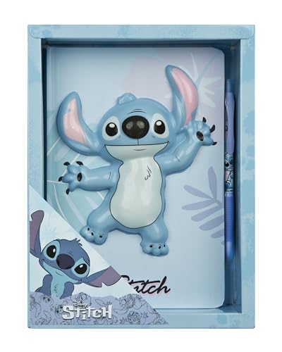 Cuaderno de notas de Lilo & Stitch con portada squishy 3D relajante, ideal para regalar a fans