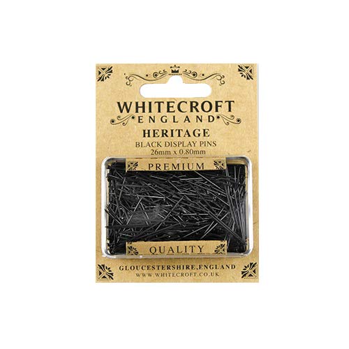 Whitecroft Heritage Black Display Pins 26Mm X 0.8Mm