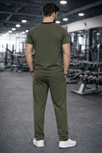 Image of Mack Jonney Men's Polyester Lycra Tracksuit | Lightweight Sports & Gym Wear | Comfortable Running & Training Track Suit for Men-MJ-184