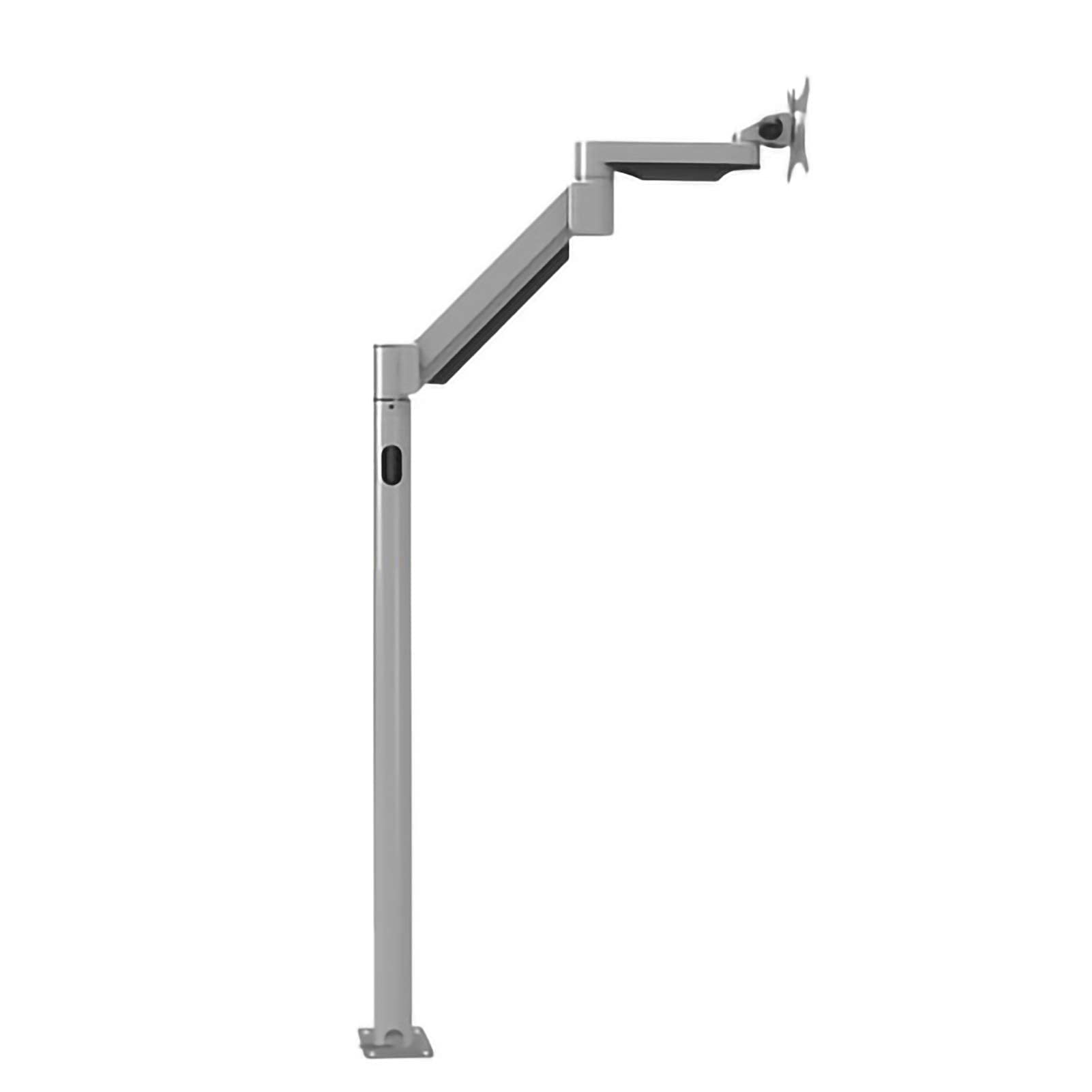 Uchwyt Do Monitora Do Ziemi, Uniwersalny Stojak Do Telewizora, Opcje Montażu Z Boku/Na Ziemi, Stojak Na Biurko Z Podwyższeniem Do Monitora,Silver-Side installation