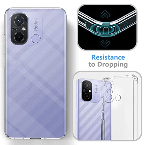 Image of Fashionury Slim Ultra Soft Transparent Back Cover for Mi Redmi 12C | Flexible Silicone | Camera Protection Back Case