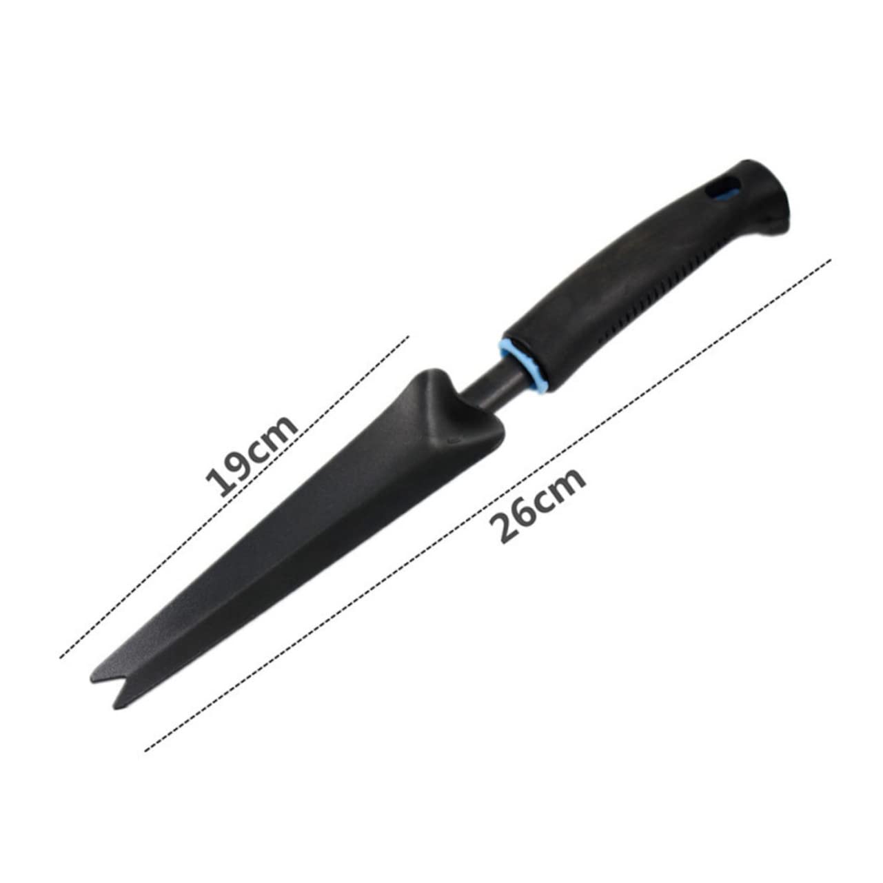 VICASKY Forked Head Hand Weeder Puller Durable Carbon Steel with Ergonomic Wood Handle Efficient Weeding Tool for Removal Gardens and Courtyards Black