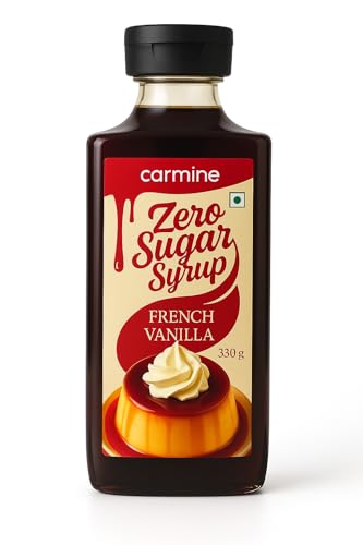 Image of Carmine Zero Sugar French Vanilla Syrup - 330g | New & Improved Recipe | Sweetened with Pure Monk Fruit | Natural, Plant-Based Sweetener | No Added Sugar or Artificial Ingredients
