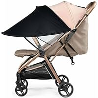 Universal Pram Sun Shade Cover UPF 50+ Adjustable Canopy Breathable Baby Sunshade for Pushchair Stroller Buggy Pram