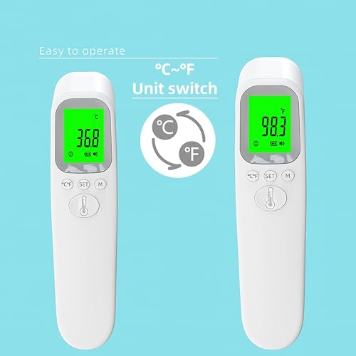 Image of No-Touch Forehead Thermometer for Adults | Infrared Digital, Touchless for Kids & Baby, Accurate Reading with LCD Display, Home Use Family Healthcare