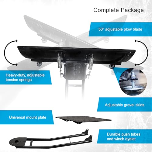 Neutron 2145440001 Kings Peak 50 Inch Snowplow | Complete Universal Kit Compatible With Honda, Kawasaki, Polaris, Suzuki, Yamaha And Arctic Cat Atvs thumb #4