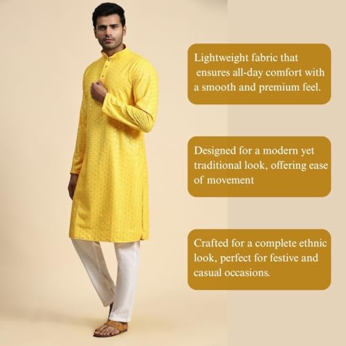 Image of Pro-Ethic Style Developer Mens Indian Traditional Cotton Kurta Sets, Men Kurta Set Indian Wedding Dress (A-117)