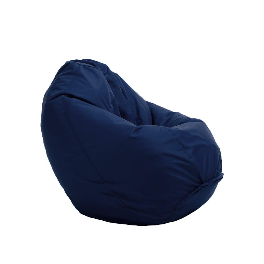 Bruni Pouf Classico XL Bleu‑Gris – Gros Pouf Salon/Chambre pour Adultes, Pouf Poire géant, Bean Bag intérieur et extérieur avec Housse Lavable en Machine