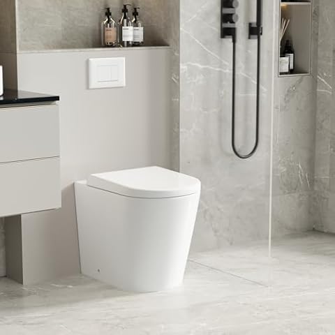 Robanmoa Modern Back to Wall Toilet Cover
