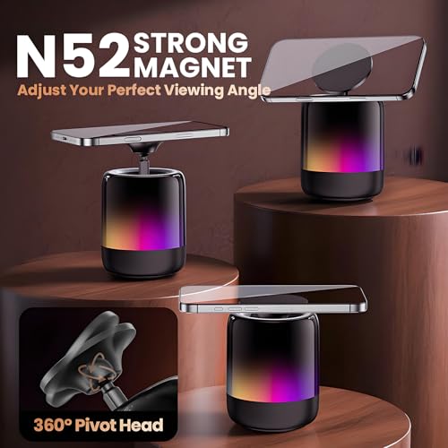 Image of Magnetic Bluetooth Speaker with RGB Lights & N52 Phone Holder