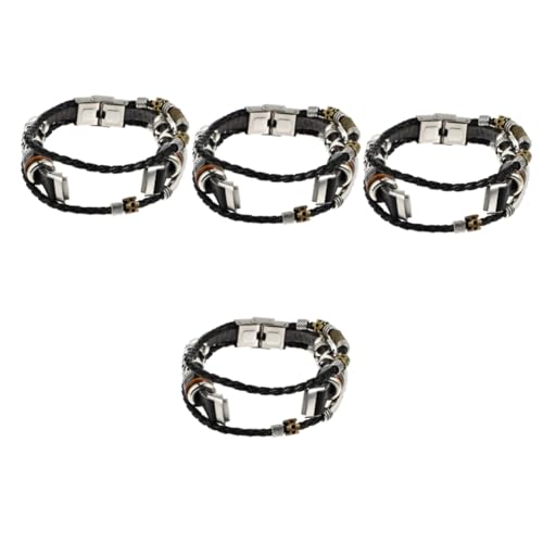 Bracelets de montre OSALADI en cuir tissé et finitions punk
