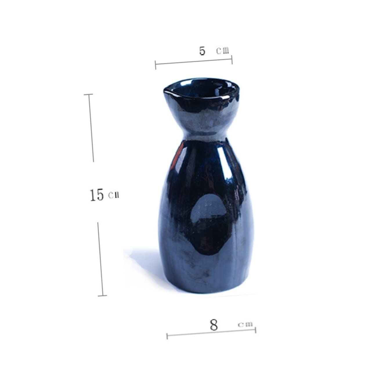 Unomor Wine Bottle Saki Traditional Japanese Sake Porcelain Bottle Kettle for Sake Traditional Sake Cup Japanese Sake Bottle Hip Flask Wine Pot Japanese Wine Cup Porcelain Sake Cups Blue