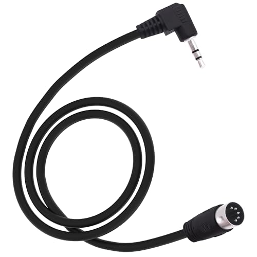 YARCHONN 5 broches MIDI DIN câble à 90 degrés 1/8 pouces 3.5mm TRS mâle Stéréo Angle Droit Jack Plug Câble Audio pour Haut-parleur Amplificateur HiFi...