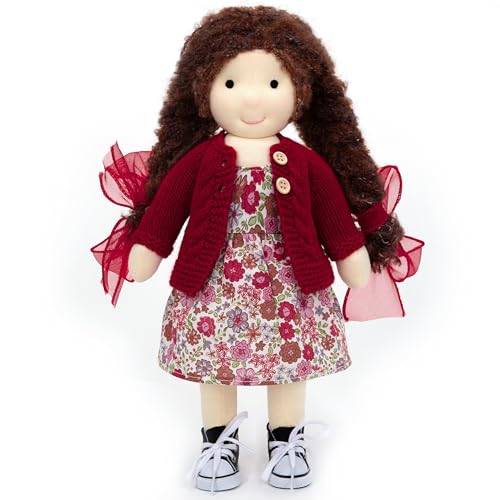 BlissfulPixie Romantic Sentiment Waldorf Doll Kids Sweet Atmosphere Play Cloth Doll - Valentina 12'