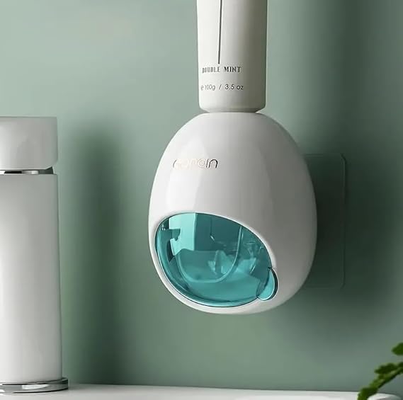 Pinzano Homes Wall Mounted Automatic Toothpaste Dispenser & Organizer | Toothpaste Squeezer for Kids & Adults | Bathroom Toothpaste Dispenser (Pack of 1)