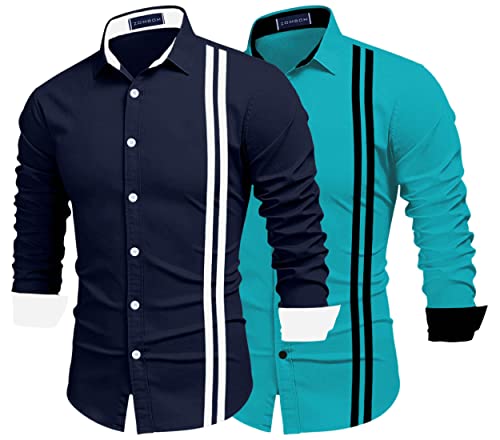 Image of Bellstone Men's Cotton Blend Solid Regular Fit Full Sleeve Short Kurta | Men's Trendy Short Kurta | Ethnic Stylish Casual Lightweight Summer Kurta for Daily and Occasion Use