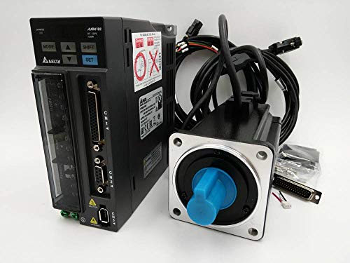 Image of GOWE Delta 750W AC Servo Motor Drive Kit 0.75KW Servo System ECMA-C20807RS+ASD-B2-0721-B 3000rpm 80mm with 3m Cable