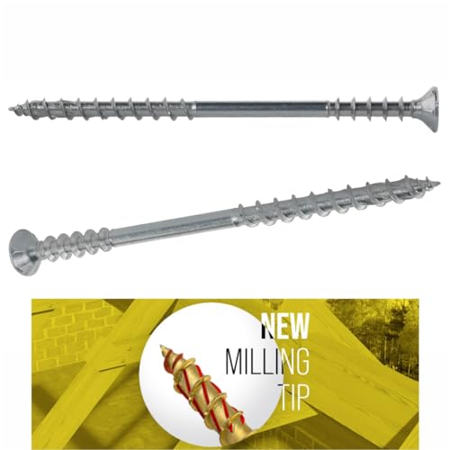 Homry Spacer Screws 6.0 x 145 mm, Galvanised, Torx 30, Pack of 100, Alloy Steel, Grade 8.8, Right Hand, Metric, Hex Head - Image 4