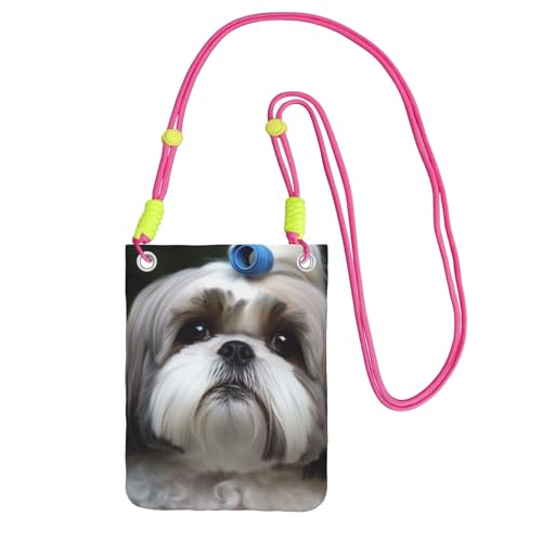 Pochette pour téléphone portable pour femme sac à main bandoulière Shih Tzu