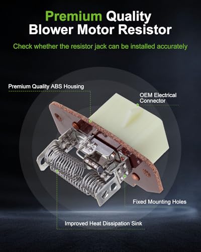 Image of Air Conditioning Heater Fan HVAC Blower Motor Resistor SCITOO Regulator fit for 1987-1996 for Ford for Bronco /1985-1990 for Ford for Bronco II /2003-2004, 2006-2010 for Ford for E-150