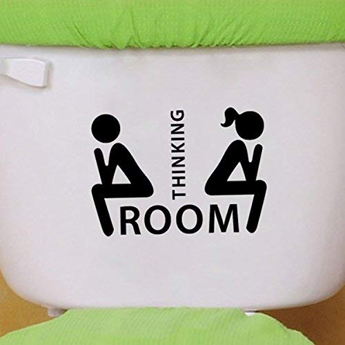 Decals Prime Vinyl cartoons Wall Door Toilet Seat Sticker, 33 x 33 cm, Black (B07N2WCSV1) Amazon Price History, Amazon Price Tracker