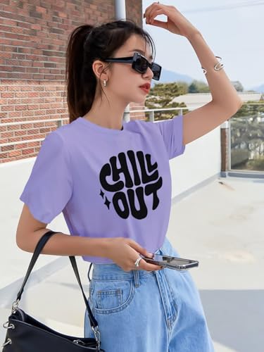 Image of THE DRY STATE Women Cotton Half Sleeve Round Neck Tshirt