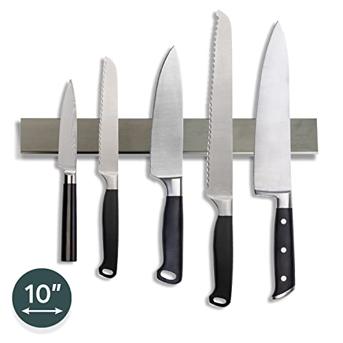 Maypes Stainless Steel Knife Magnetic Strip Multi Use Magnetic Knife Holder For Kitchen Organization Magnetic Tool Organizer For Wall Kitchen Knife Rack Utensil Holder Tool Holder 10 Inch #TOP6