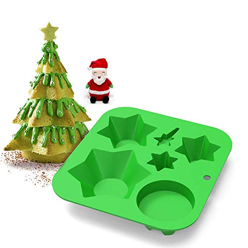 Christmas tree Cake Silicone Molds Party Cupcake Topper Decorating Tools Silicone Chocolate Candy Mold Gum Paste Polymer Clay Resin Mould