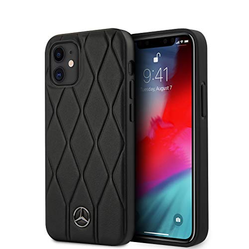 Mercedes Wave Line Coque de Protection pour iPhone 12 Mini 5,4" Noir MEHCP12SMULBK