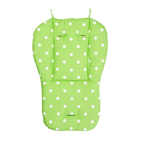 Copriseduta per passeggini YeahiBaby Cuscino spessore universale per Seggiolino Carrozzina Passeggino Ovetto Seggiolone con pois (Verde)