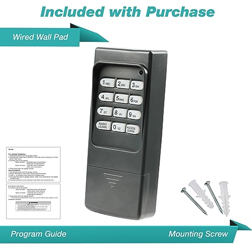 Ouvre-porte télécommande de garage sans clé à clavier mural linéaire multicode 420001